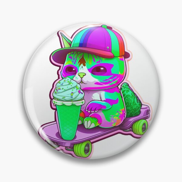 Item preview, Cat chibi kawaii colorful cartoon adorable animals sticer  designed and sold by FunArt4You.