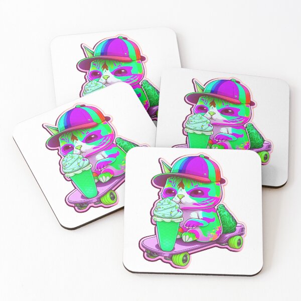 Item preview, Cat chibi kawaii colorful cartoon adorable animals sticer  designed and sold by FunArt4You.