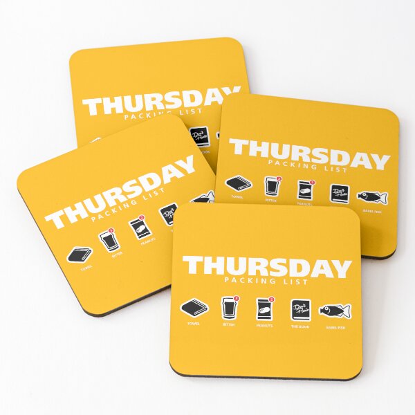 Item preview, THURSDAY - The Hitchhiker's Guide to the Galaxy Packing List designed and sold by Malupali.