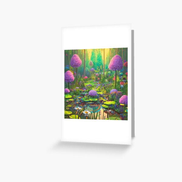 Item preview, A Soothing Fairy Garden in Watercolor - A Dreamlike Landscape designed and sold by WBP Mart.