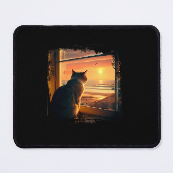 Item preview, Cat watching sunset scene designed and sold by Estevam Marinho.