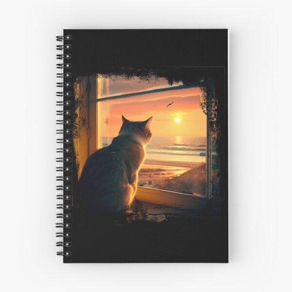 Item preview, Cat watching sunset scene designed and sold by Estevam Marinho.