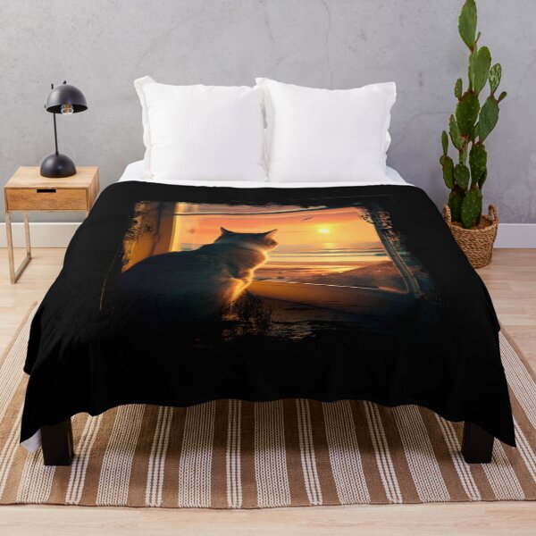 Item preview, Cat watching sunset scene designed and sold by Estevam Marinho.