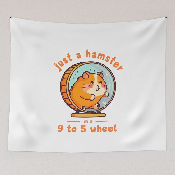 Item preview, Hamster wheel hamster routine job 9to5 work designed and sold by Sellery-GbR.
