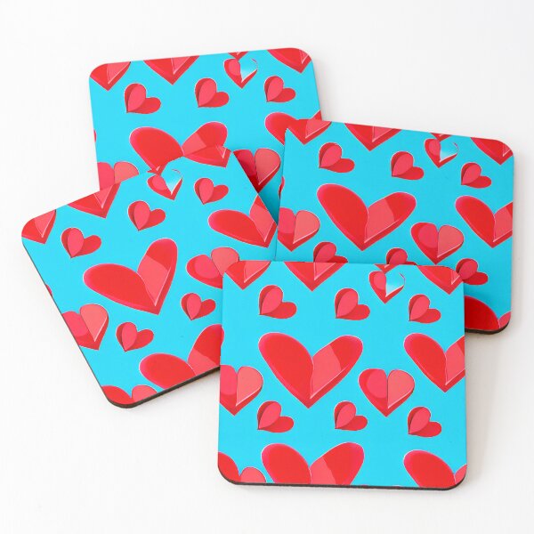 Item preview, seamless pattern with red hearts designed and sold by JuliVogel.
