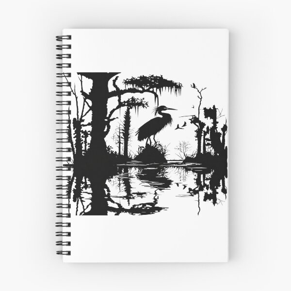 Item preview, Swamp silhouette with bird - swamp landscape designed and sold by Globuwear.