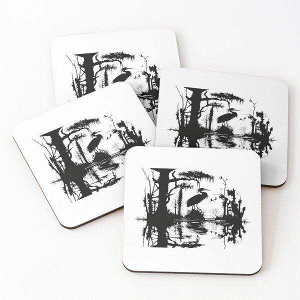 Item preview, Swamp silhouette with bird - swamp landscape designed and sold by Globuwear.