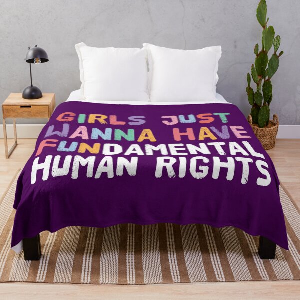Item preview, Girls Just Wanna Have Fundamental Human Rights, Purple designed and sold by sweetbelle.