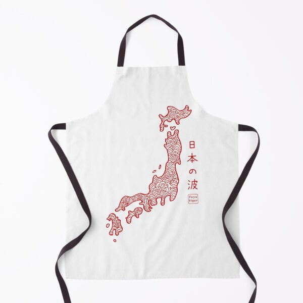 Item preview, Hand Drawn Map of Japan 'Waves of Japan' designed and sold by FuyuTiger.