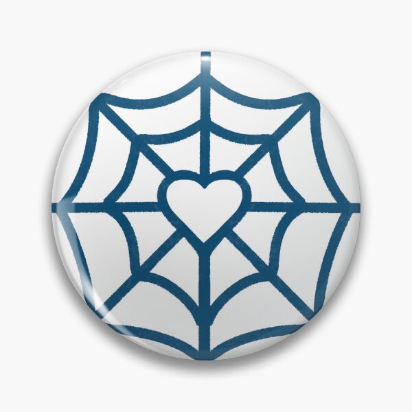 Item preview, Spider web heart blue designed and sold by DoubleKDesigns.