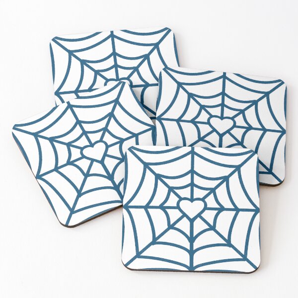 Item preview, Spider web heart blue designed and sold by DoubleKDesigns.