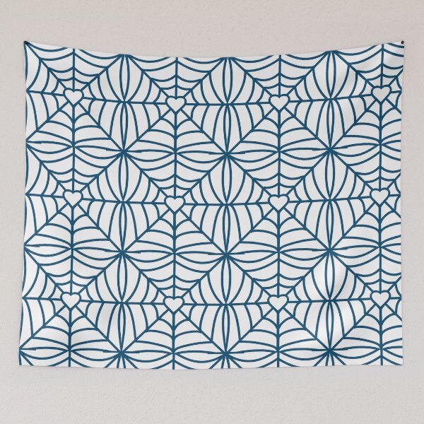 Item preview, Spider web heart blue designed and sold by DoubleKDesigns.