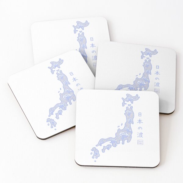 Item preview, Hand Drawn Map of Japan 'Waves of Japan' designed and sold by FuyuTiger.