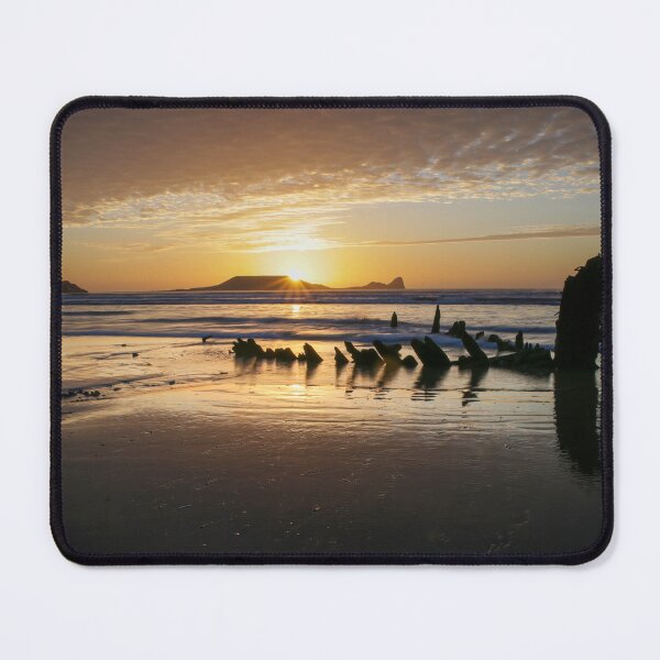 Item preview, Sunset over Worms Head and the Helvetia designed and sold by Leighton Collins.