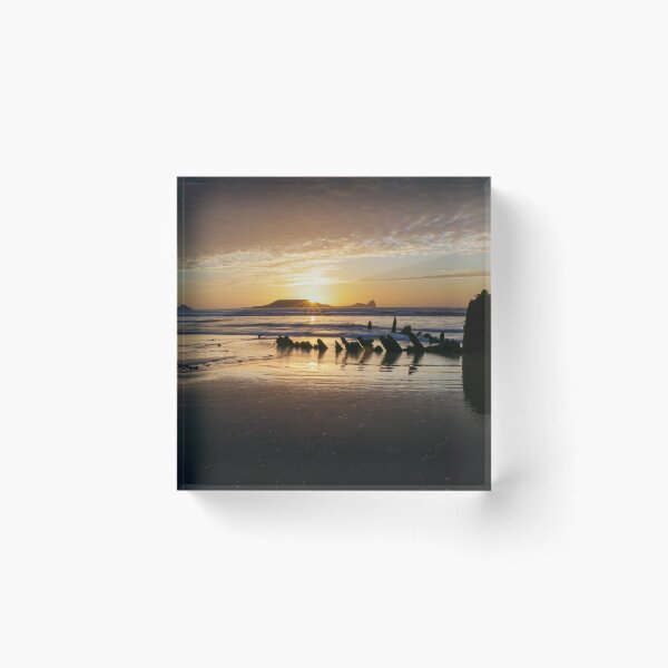 Item preview, Sunset over Worms Head and the Helvetia designed and sold by Leighton Collins.