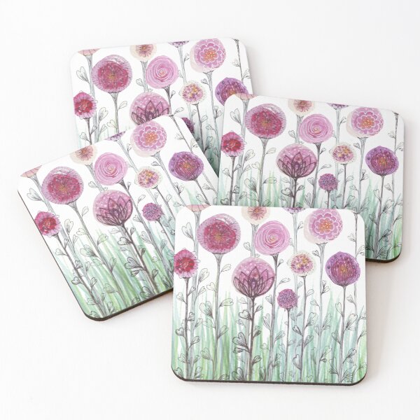 Item preview, Abstract flower garden Watercolor artwork designed and sold by Wolshebnaja.