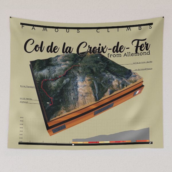 Item preview, FAMOUS CLIMBS - Col de la Croix-de-Fer - from Allemond designed and sold by André Cremers.