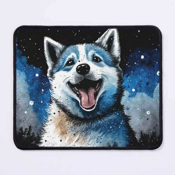 Item preview, Happy Celestial Husky designed and sold by Critical Meltdown.