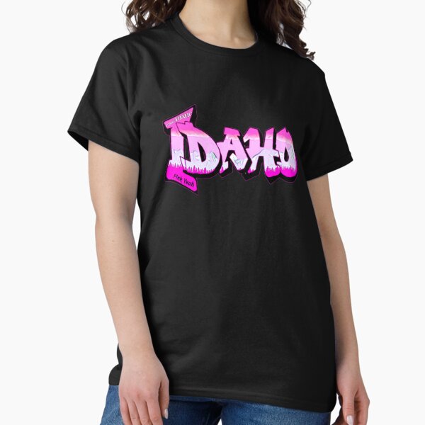 Vista previa del artículo con la obra «Graffiti rosa de matrícula de Idaho», diseñado y vendido por Pink  Yeah.