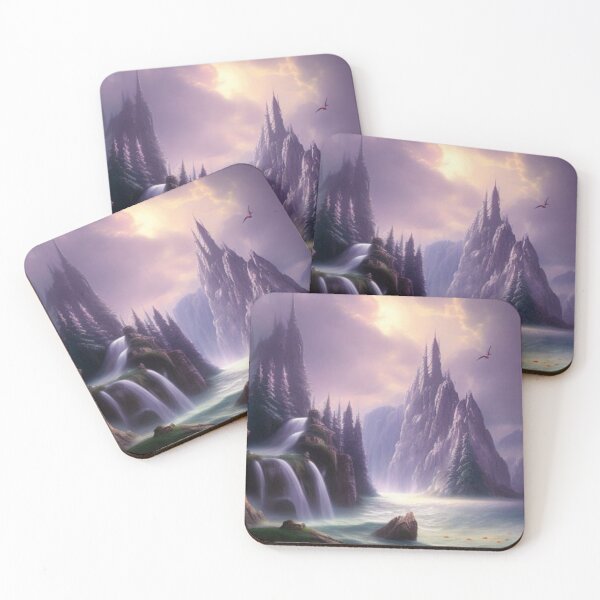 Item preview, Stunning mountain watercolour art design. Mountain watercolour. Mountain oil painting. designed and sold by Doggymadness.