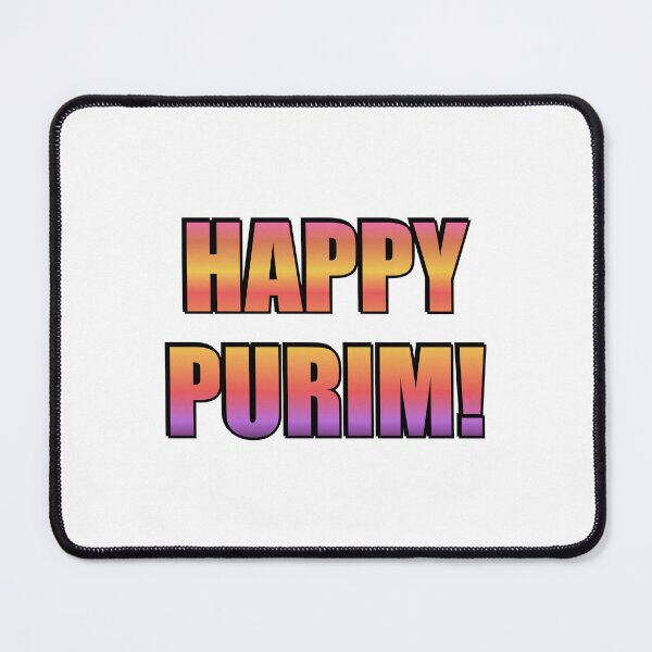 Item preview, HAPPY PURIM Jewish holiday colorful typography designed and sold by Inspirationmotivation.