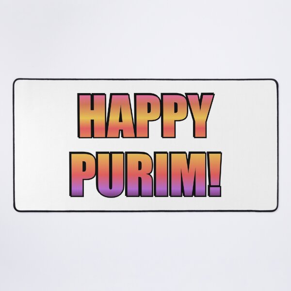 Item preview, HAPPY PURIM Jewish holiday colorful typography designed and sold by Inspirationmotivation.