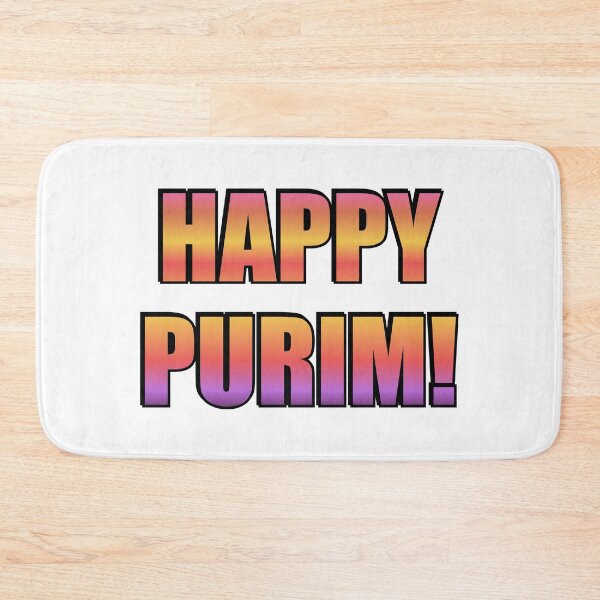 Item preview, HAPPY PURIM Jewish holiday colorful typography designed and sold by Inspirationmotivation.