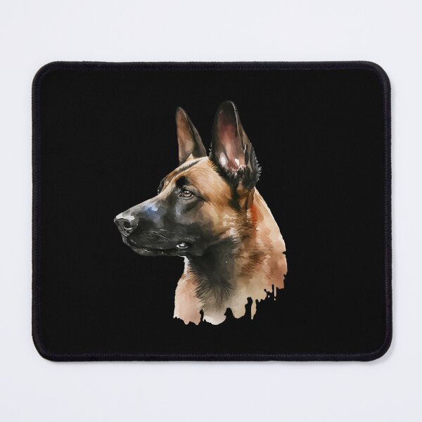 Item preview, Malinois dog, belgian shepherd watercolor portrait designed and sold by Chardo55.