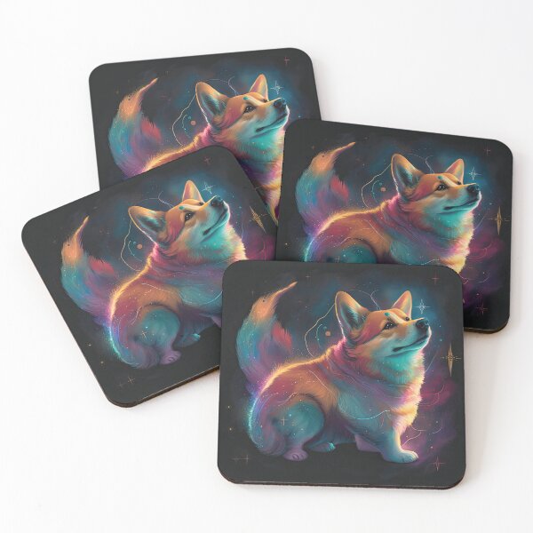 Item preview, Celestial corgi colorful digital art designed and sold by Ruletattoo.