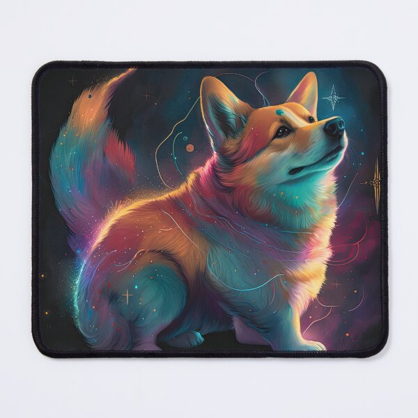 Item preview, Celestial corgi colorful digital art designed and sold by Ruletattoo.