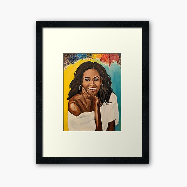 Item preview, Michelle Obama Portrait for IWD 2019 designed and sold by ApoorvaArtShop.