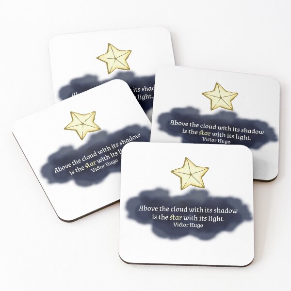 Item preview, Above the cloud the star--Hugo Quote designed and sold by MiakadoArts.