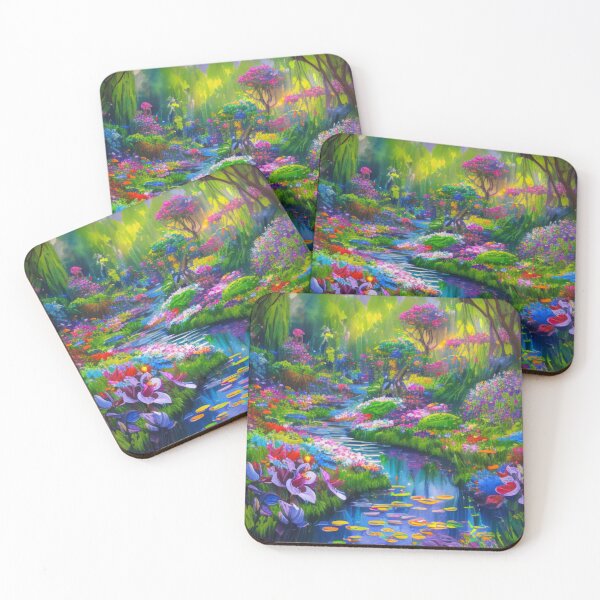 Item preview, Muted Magic of the Fairy Garden - A Soothing Fairy Garden in Watercolor designed and sold by WBP Mart.