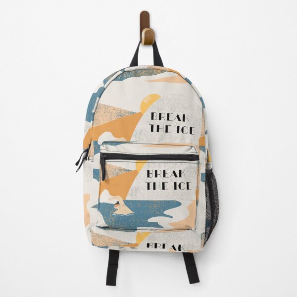 Item preview, Break the ice - cold water swimming, ice water retro design with a swimmer designed and sold by Wildflow Creations.