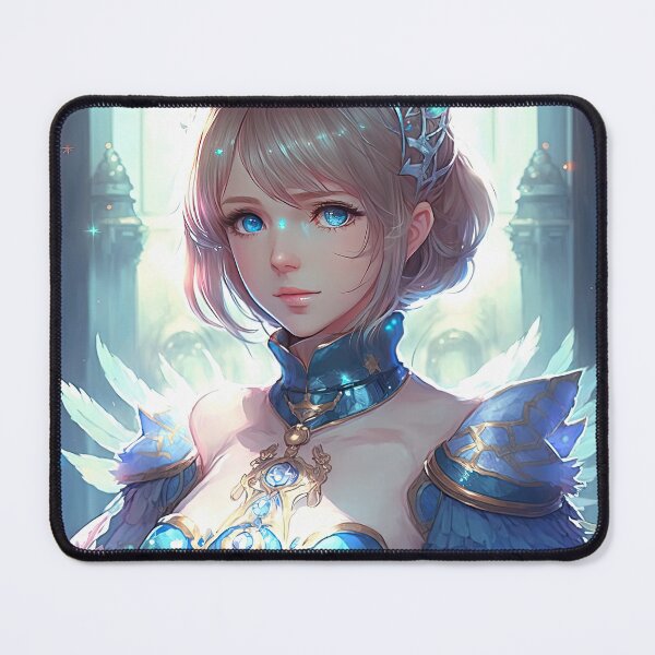 Item preview, Enchanted Bishop: A Fantasy Elf in a Blissful Blue Pastel Dress in a Magical Realm designed and sold by PJGartui.