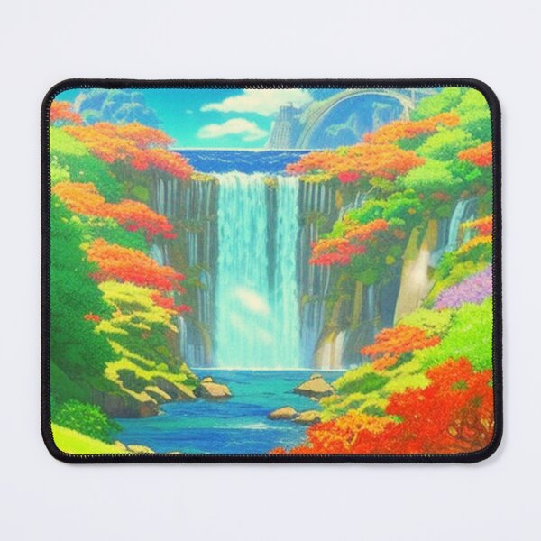 Item preview, beautiful waterfall and sky anime scenery designed and sold by hedoniism-shop.