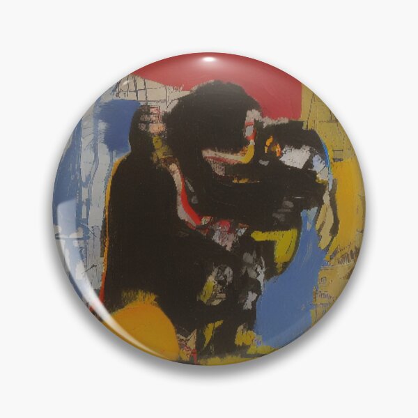 Item preview, The Passionate Embrace: An Expressionistic Street Art Portrait designed and sold by ArtazaBazaar.
