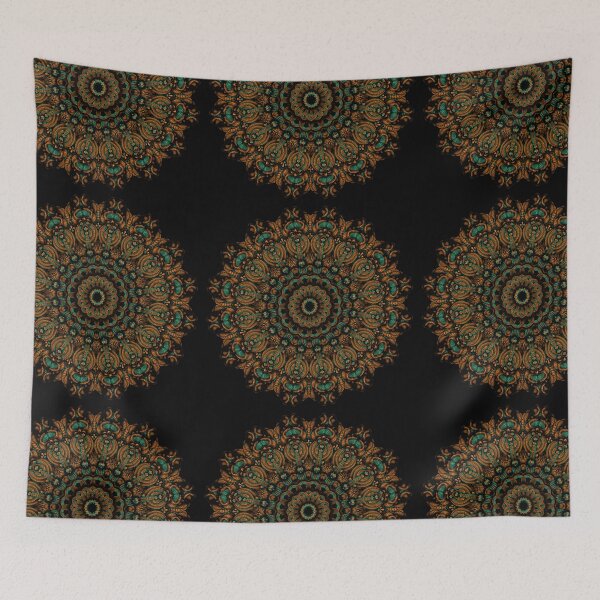 Item preview, orange mandala zentangles  designed and sold by Akashdigiart.