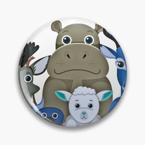 Artikelvorschau, Wildtiergruppe blau und grau entworfen und verkauft von AndrijanaT.