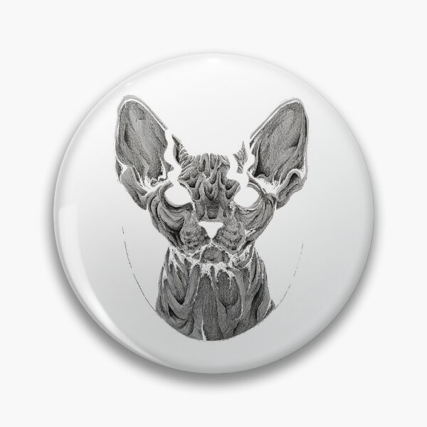 Item preview, Cat, Sphynx, Cat drawing, Black and white, Dark art, Design designed and sold by grandsonink.