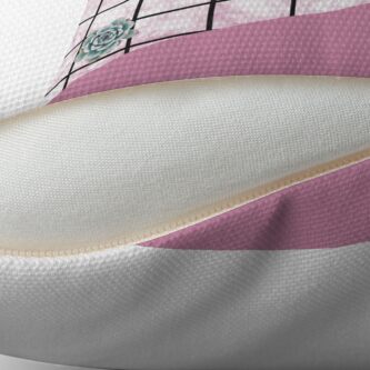 Alternate view of Succulents geometric composition - Antique Pink Throw Pillow