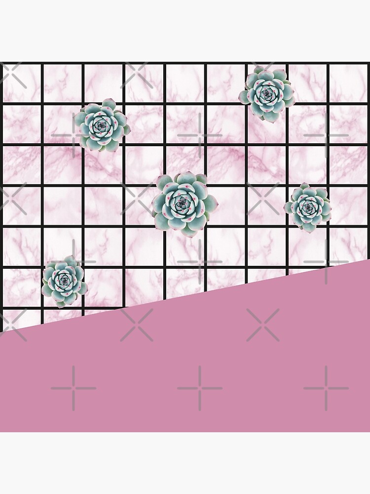 Succulents geometric composition - Antique Pink by PrintablesP