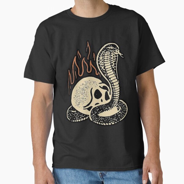 Item preview, Traditional Skull and Cobra in Fire Tattoo designed and sold by Cesar Caligula.