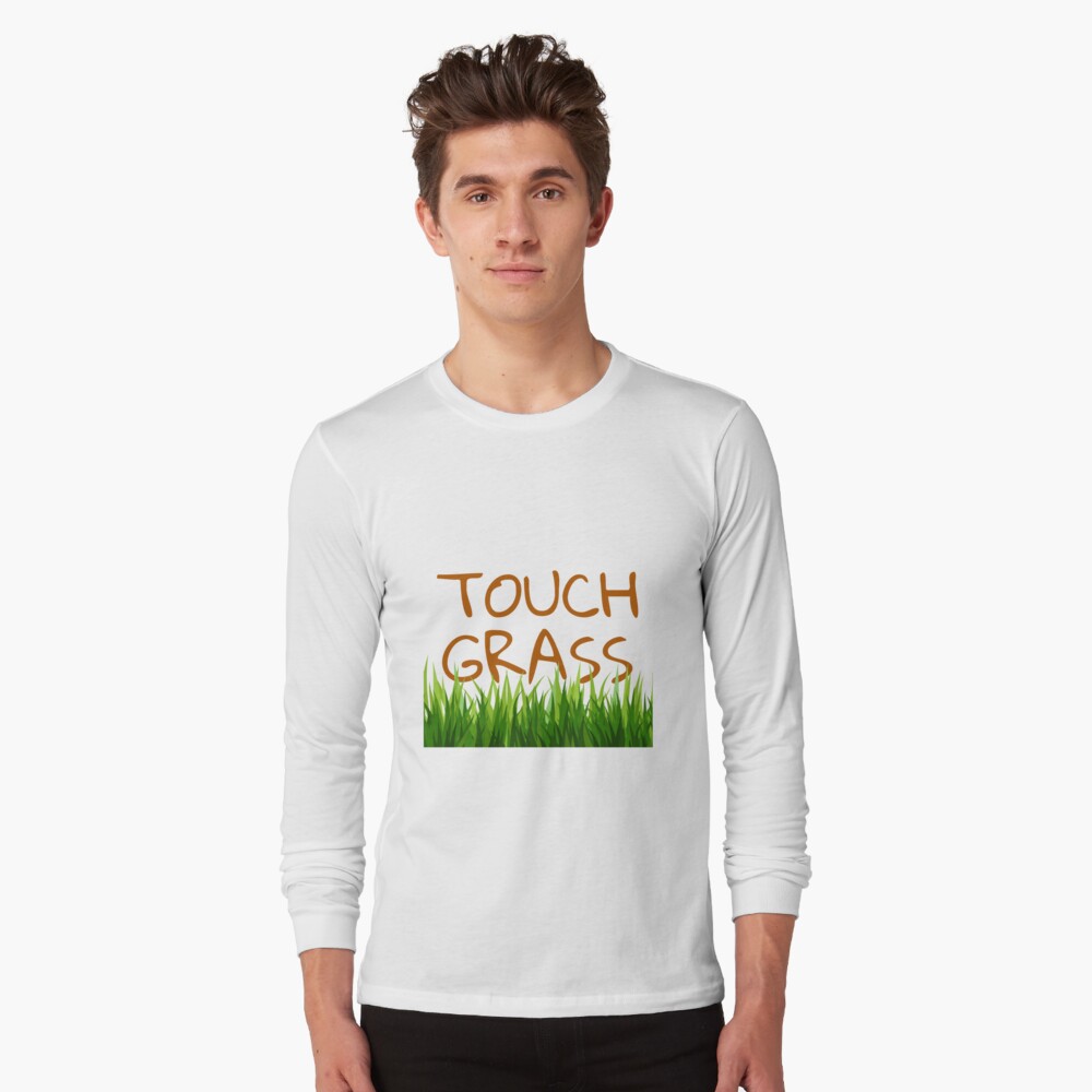 Touch Grass Meme Sticker Greeting Card for Sale by LMFDesigns