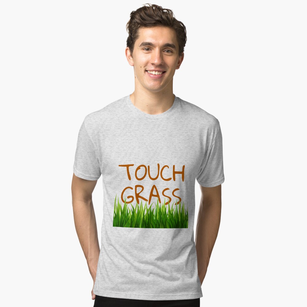 Touch Grass Meme Sticker Greeting Card for Sale by LMFDesigns