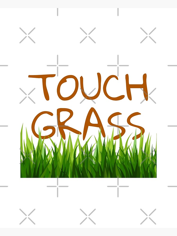 Touch Grass Meme Sticker Greeting Card for Sale by LMFDesigns