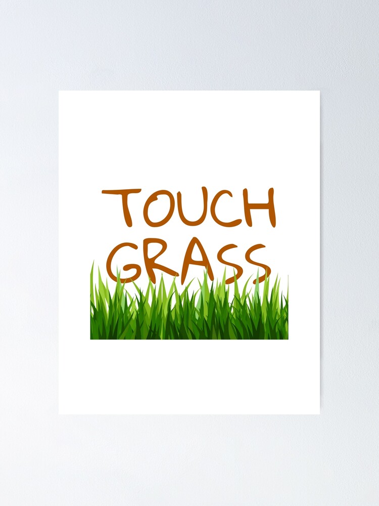 Touch Grass Meme Sticker Greeting Card for Sale by LMFDesigns