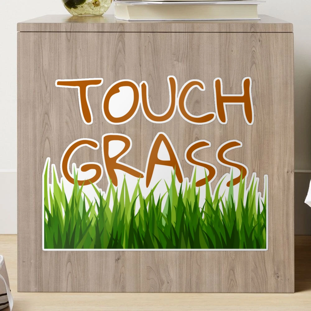 Touch Grass Meme Sticker Greeting Card for Sale by LMFDesigns