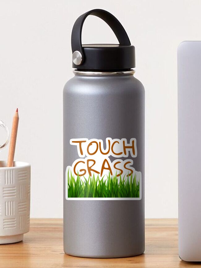 Touch Grass Meme Sticker Greeting Card for Sale by LMFDesigns