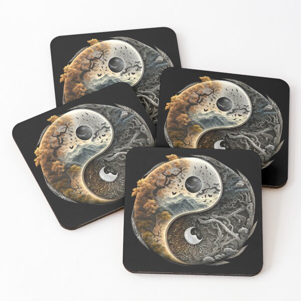 Item preview, Yin Yang, Earthy on Black designed and sold by ImageVortex.